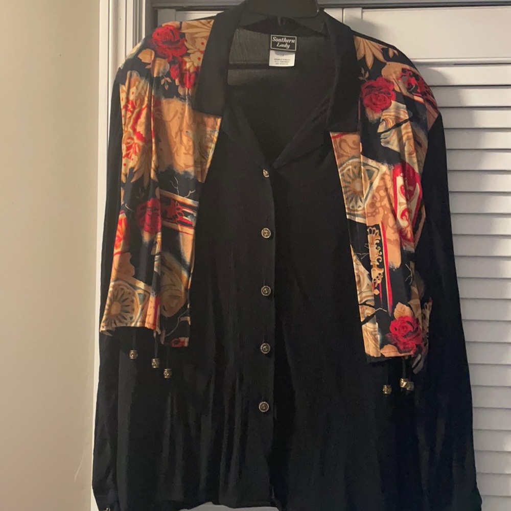 Faux vest blouse